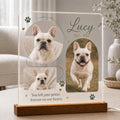 Custom Pet Photo Plaque - Golden Retriever Memorial Acrylic Sign