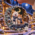 Moonlit Pet Christmas Ornament - Personalized Dog Cat Acrylic Keepsake