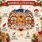 Gingerbread House Ornament - Personalized Couple Christmas Keepsake - image 6