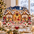 Gingerbread House Ornament - Personalized Couple Christmas Keepsake