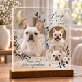 French Bulldog Memorial Light - Custom Pet Photo Acrylic Plaque