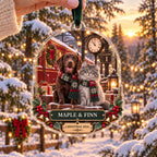 Christmas Train Pet Ornament - Personalized Dog Cat Acrylic Keepsake - image 2