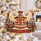 Personalized Christmas Ornament - Custom Couple Names Acrylic Ornament - image 2