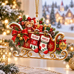 Personalized Christmas Sleigh Ornament - Custom Names Acrylic Ornament - image 4