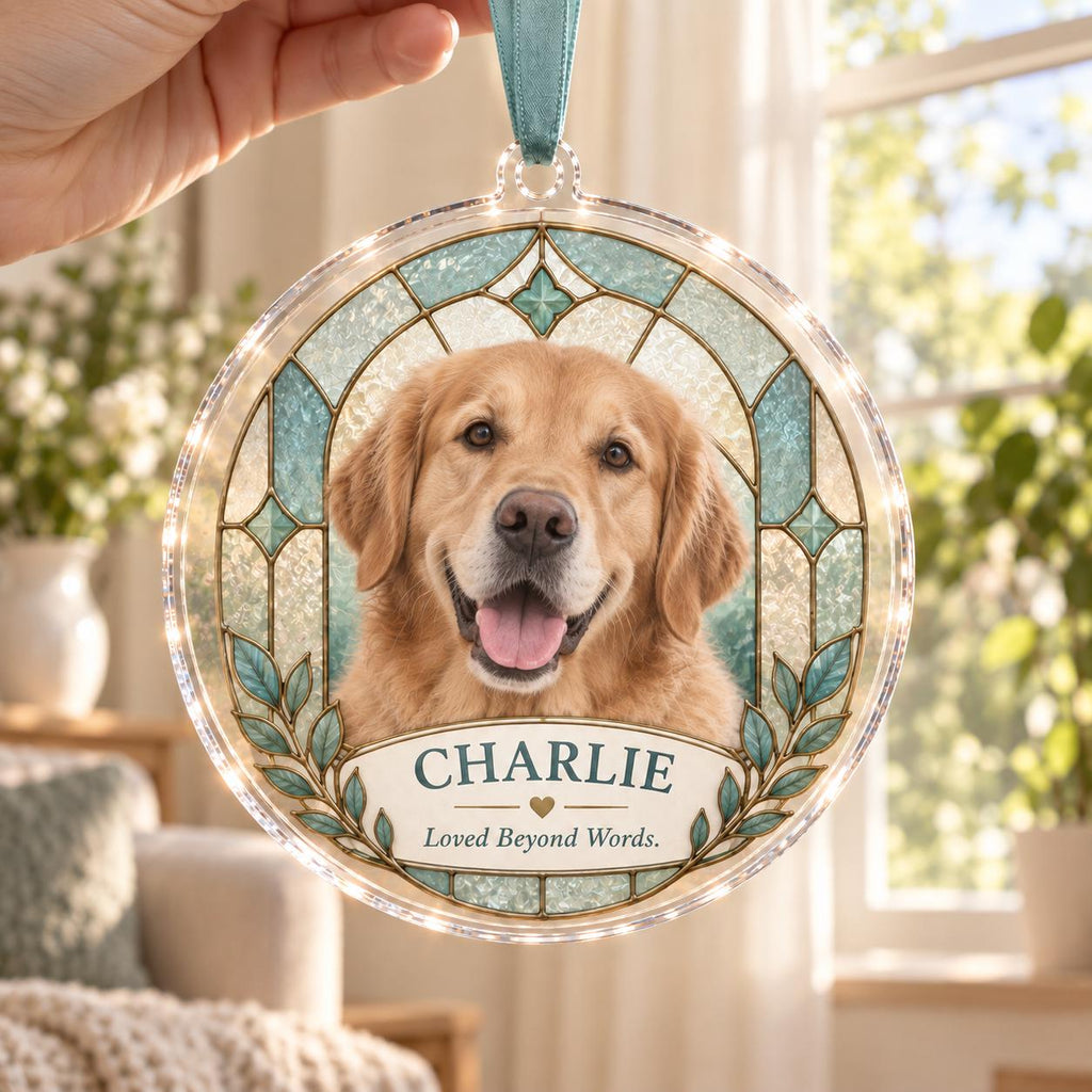 Cat Memorial Ornament - Personalized Pet Photo Acrylic Keepsake - image 6