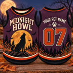 Midnight Howl Pet Jersey - Personalized Dog Name Number Shirt - image 5