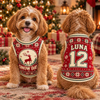 Snow Day Pet Jersey - Personalized Dog Name Number Shirt