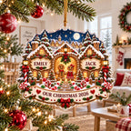 Gingerbread House Ornament - Personalized Couple Christmas Keepsake - image 3