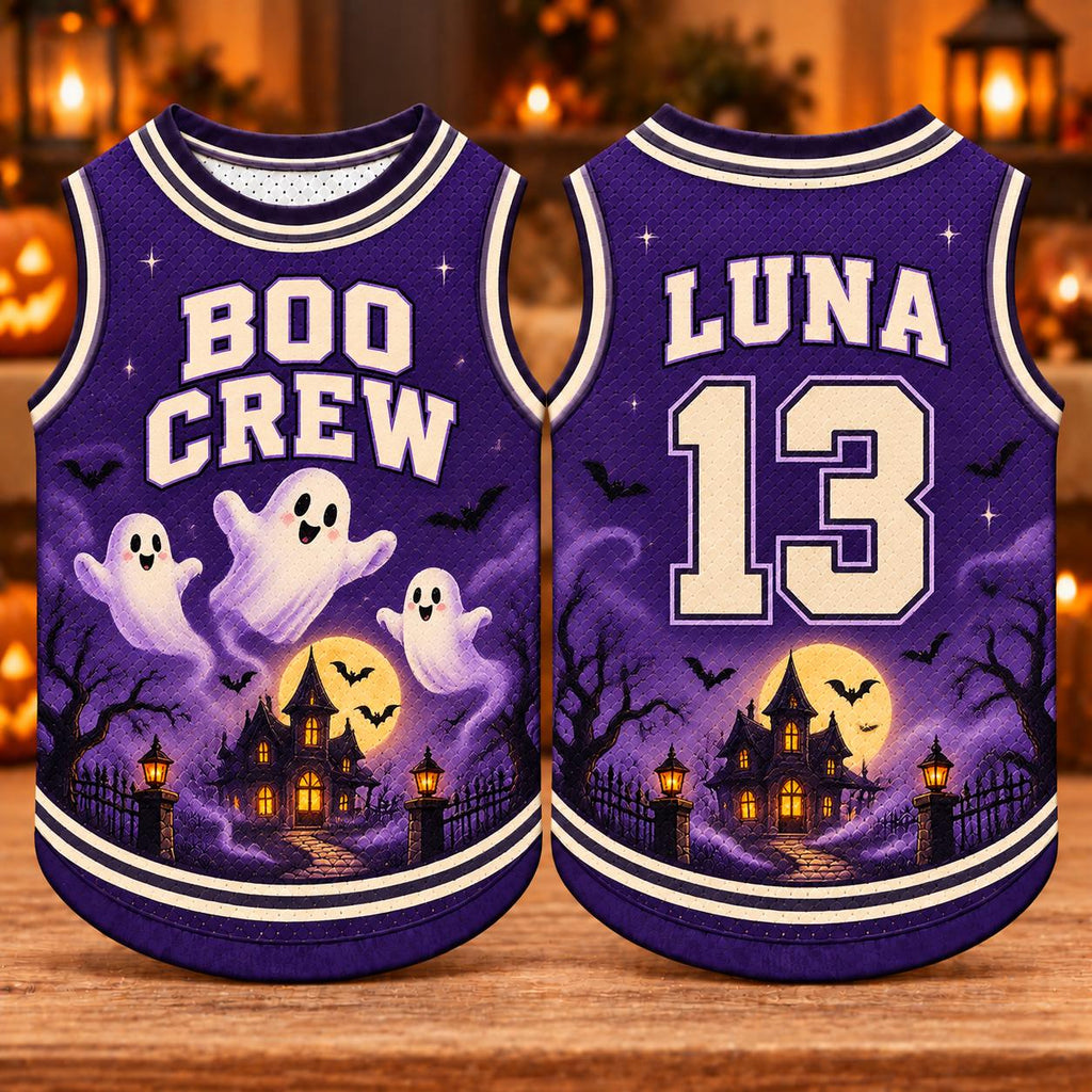 Boo Crew Pet Jersey - Personalized Halloween Dog Shirt - image 5