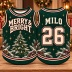 Merry & Bright Pet Jersey - Personalized Dog Name Number Shirt - image 5
