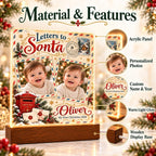 Letters to Santa Photo Lamp - Personalized Baby Acrylic Plaque - image 6