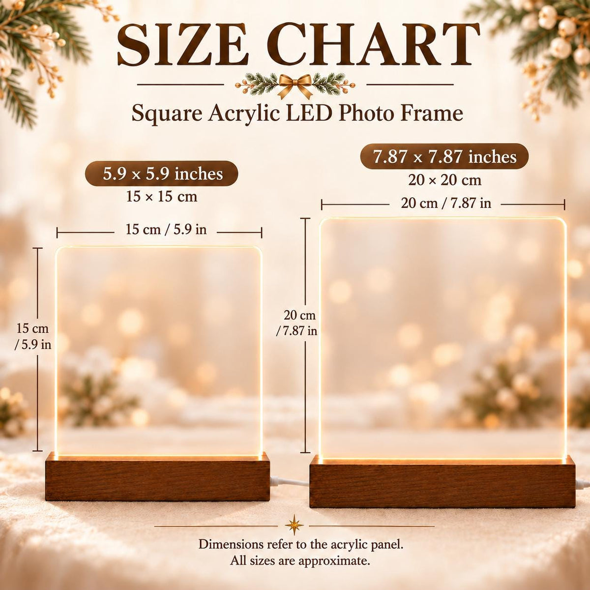Christmas Memories Lamp - Personalized Baby Acrylic Photo Plaque - image 7