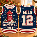North Pole Pet Jersey - Personalized Dog Name Number Shirt - image 6