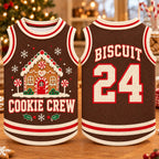 Gingerbread Pet Jersey - Personalized Dog Name Number Shirt - image 5