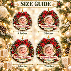 Christmas Wreath Ornament - Personalized Baby Photo Acrylic Keepsake - image 7
