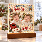 Letters to Santa Photo Lamp - Personalized Baby Acrylic Plaque - image 3
